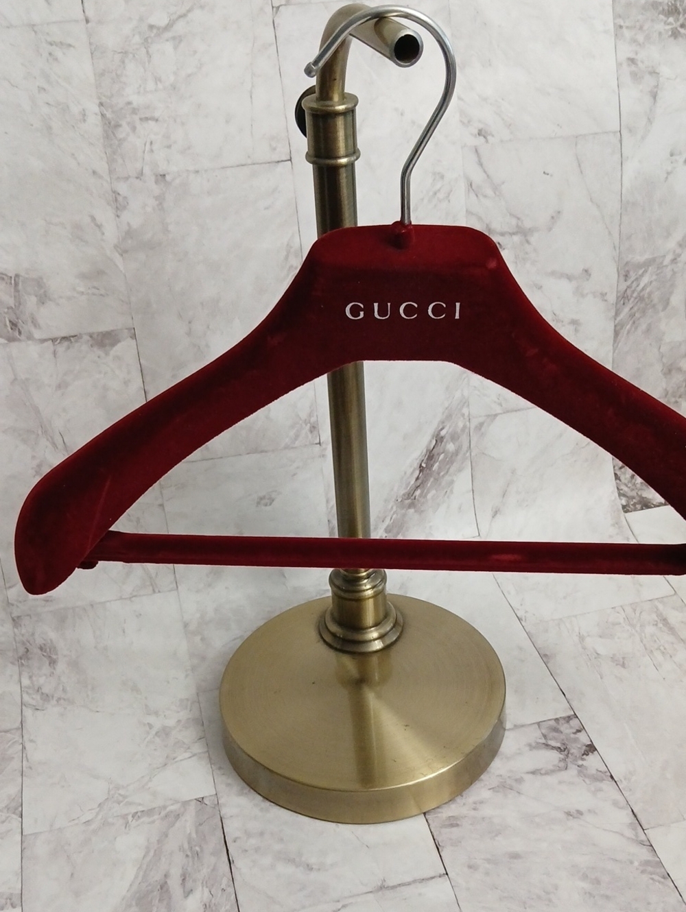 Gucci Red Velvet Designer Clothes Hanger
